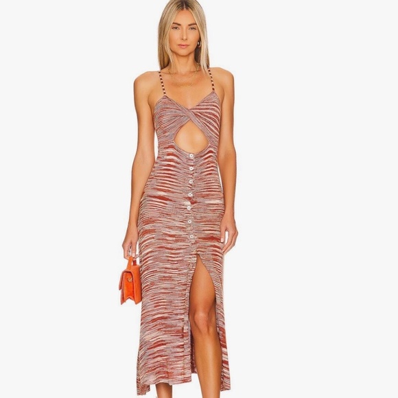 NWT FOR LOVE & LEMONS Isabella Midi Dress - Size XS - Picture 1 of 3